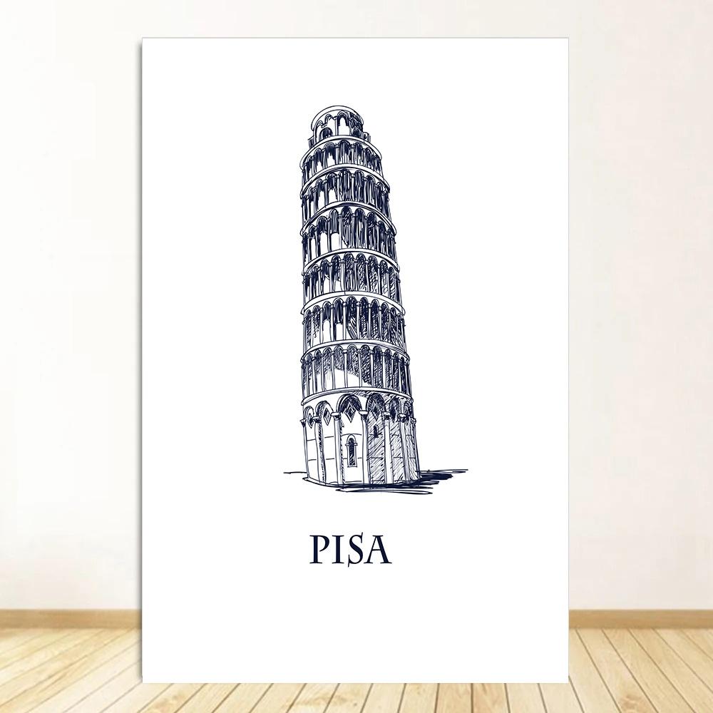 Черно-белый дорожный постер Ретро принт городского пейзажа Картина на холсте Скандинавское настенное искусство Домашний декор