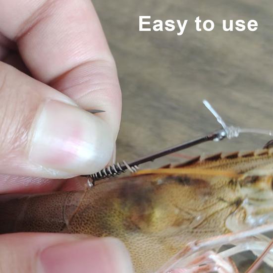 8 шт./набор из 8 штук для фиксации живых креветок, прочный рыболовный крючок из углеродистой стали с зазубринами и отверстием для пресной воды