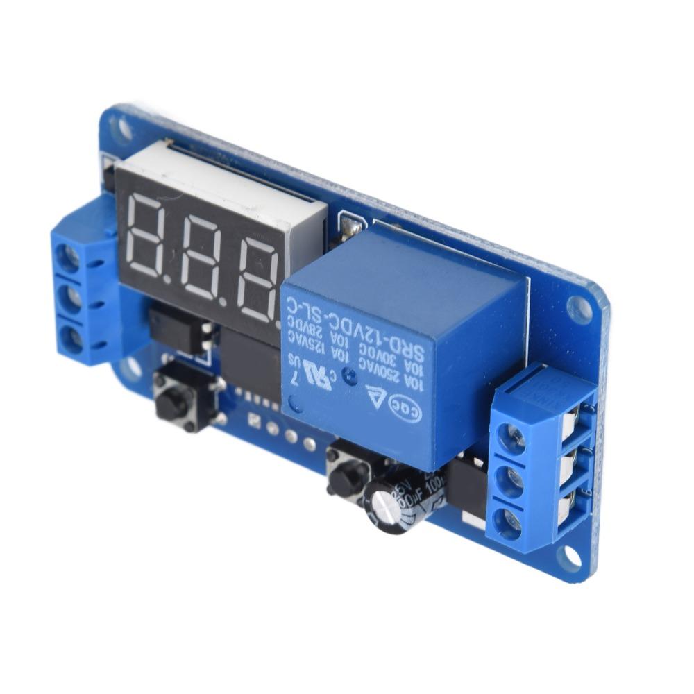 12V 12V Time Control Switch with LED Display High-level Trigger Timer Switch Module Optocoupler Isolation Adjustable Delay