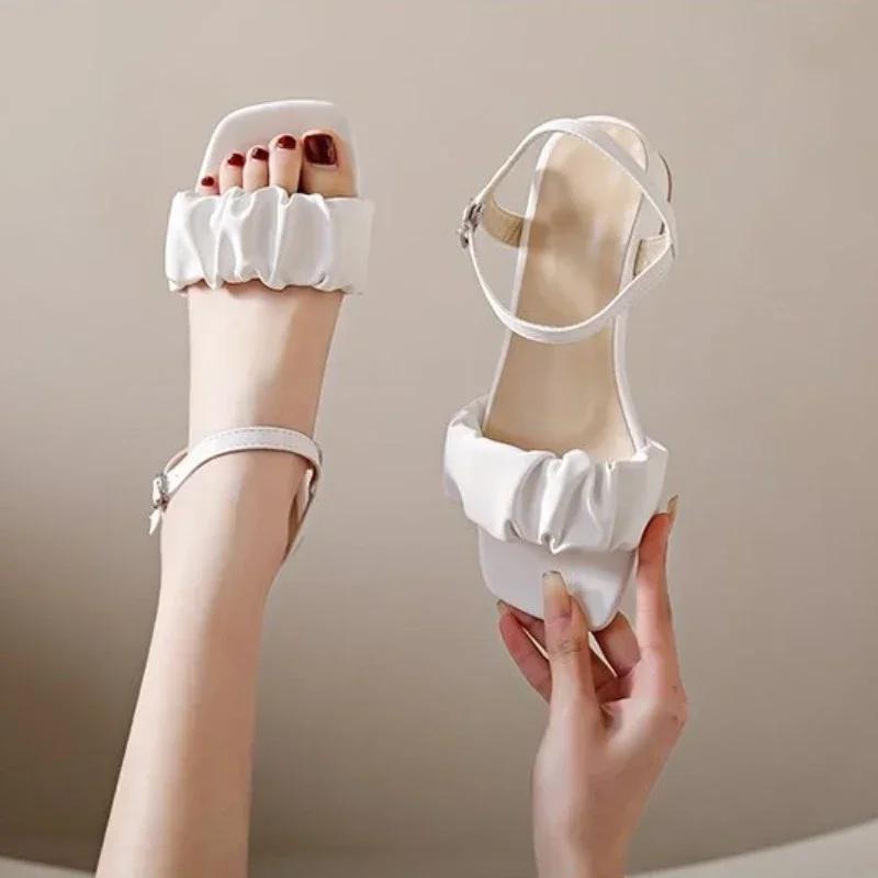 Сандалии женские на высоком каблуке новые с юбкой в летнюю одежду A Line с темпераментом женские туфли сказочный стиль одинарный повседневный