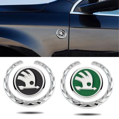 UINR6 Для Логотип 2 Kodiaq Yeti Karoq Superb A7 Tour RS Octavia Fabia 1 Rapid Боковая Наклейка на Окно Автомобиля Декор Эмблемы Кузова Авто