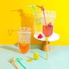 50 Pcs Drink Pouches Juice Bags Reusable Drink Cocktail Smoothies Pouches For Party Summer Fun Bags For Drink With 50 Straws