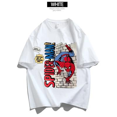 Футболка MINISO Marvels Spiderman для женщин и мужчин, модная летняя одежда с принтом, аниме Marvel, футболка с коротким рукавом #Цвет(3)
