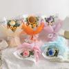 Korean Style Artificial Flower Arrangement Soft Yarn Crochet Sunflower Flowers  Wedding Party
