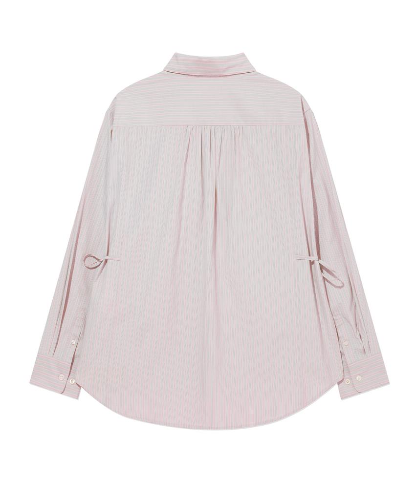 COVERNAT WOMAN Oversized Striped Shirt Light Pink