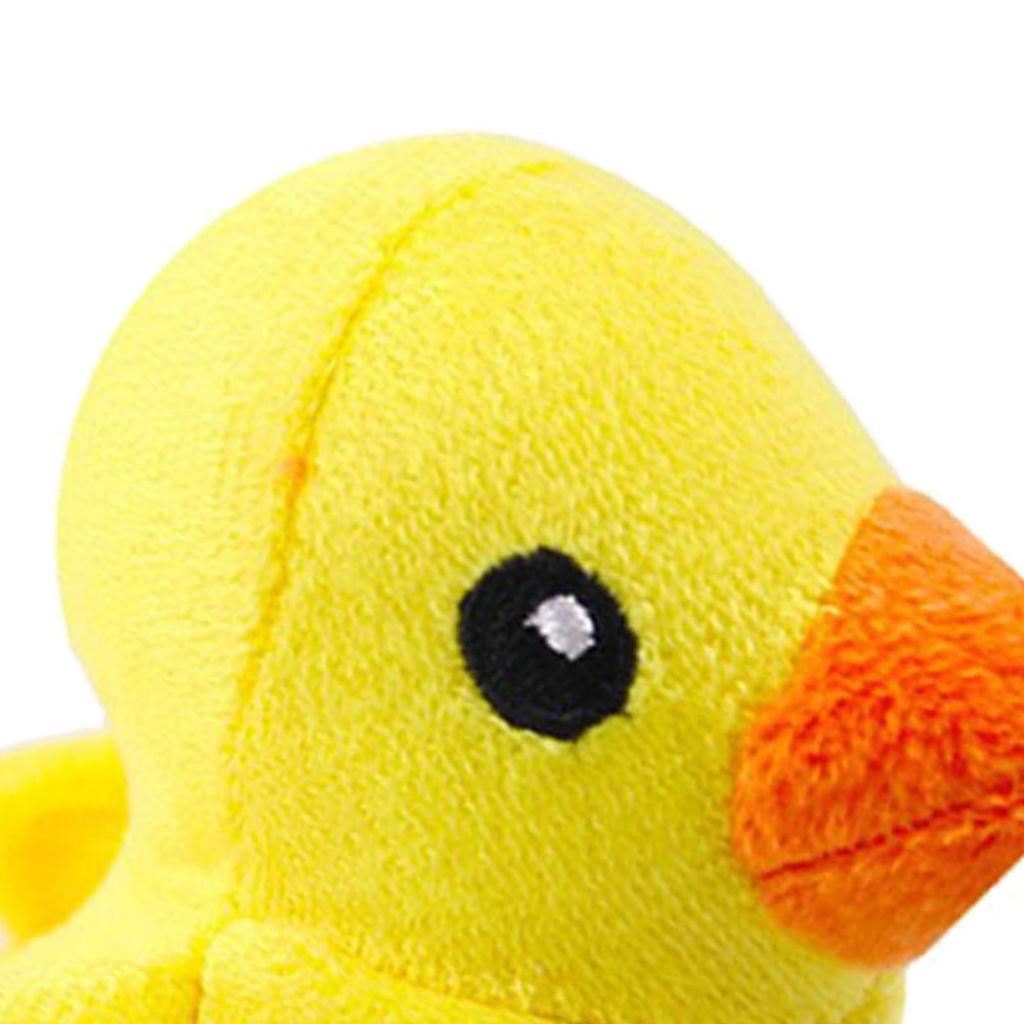 Squeaky Plush Dog Toy Little Yellow Duck Shaped Bite Resistant Teeth Grinding Relieve Boredom Interactive Puppy Chew Toy