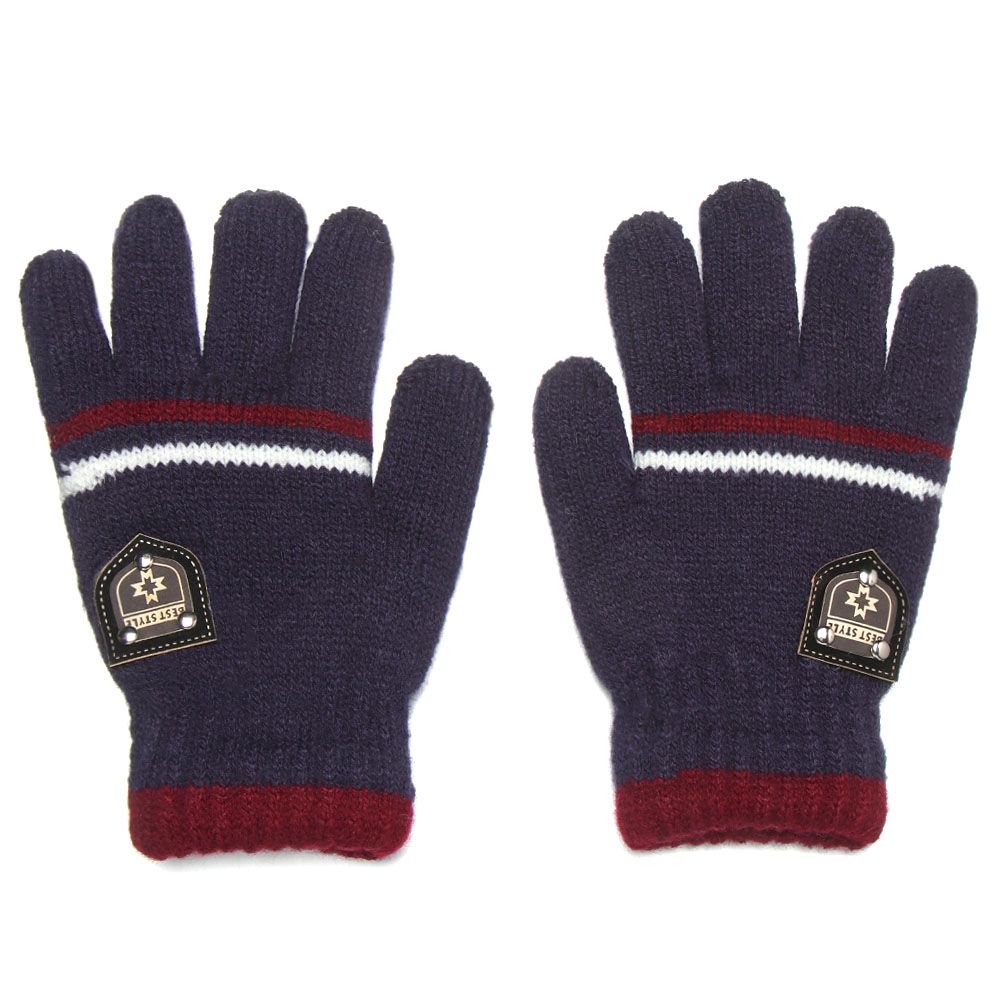 Осень Улица Мальчики Девочки Теплые Толстые Детские Детские Перчатки Полпальца Вязаные Перчатки Варежки