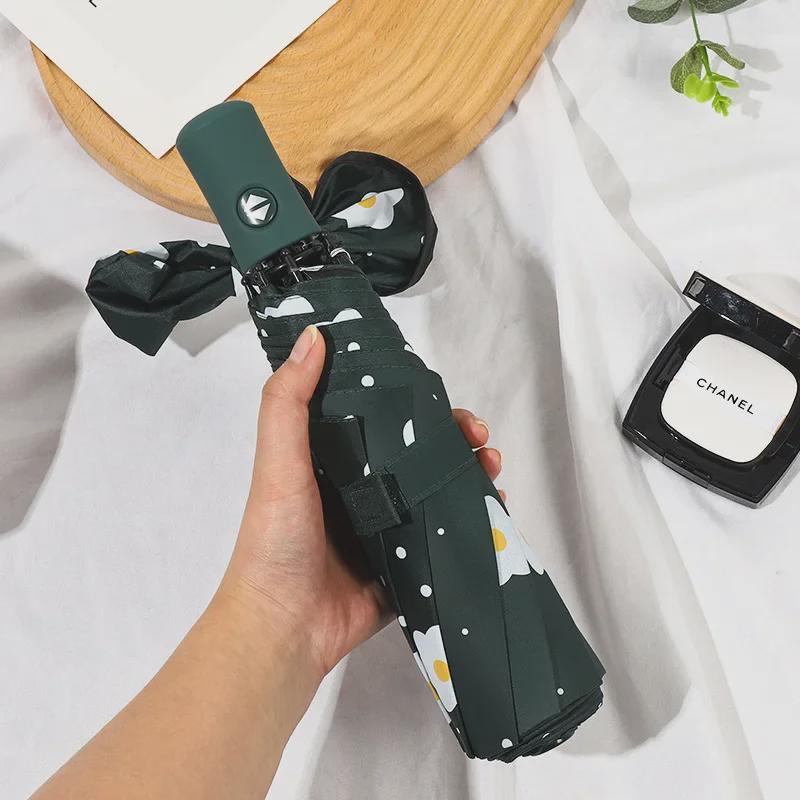 Automatic UV and Wind-Resistant Cartoon Parasol: Large Dual-Purpose Sun and Rain Umbrella for Women and Students.