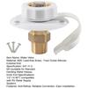 RV Water Inlet Adapter 3/4 NH To 1/2 NPT Thread with Check Valve Lead-Free Brass Food-Grade Silicone Water Valve for Campers Trailers