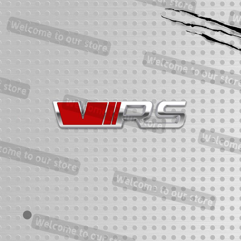 cycr3 3D Metal Car Styling VRS Emblem Decals Car Steering Wheel Badge Stickers For Skoda Kodiaq Fabia Enyaq Octavia Combi Kamiq Rapid