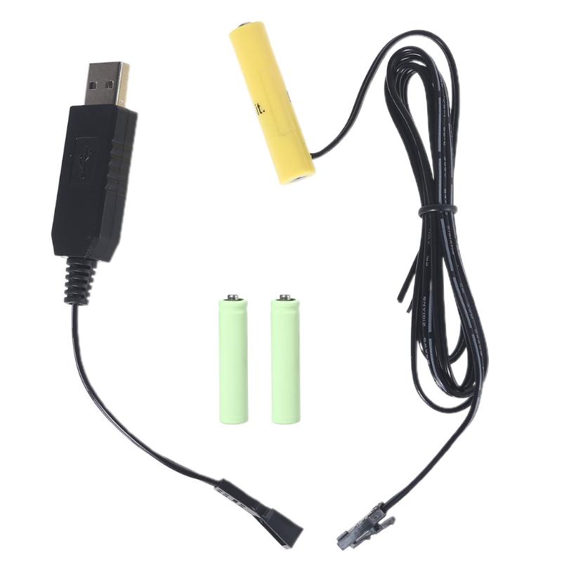 USB-кабель-элиминатор батарей AAA (2xAAA, 3xAAA, 4xAAA) для пульта дистанционного управления, игрушек, рождественской гирлянды, лампы, фонарика, часов