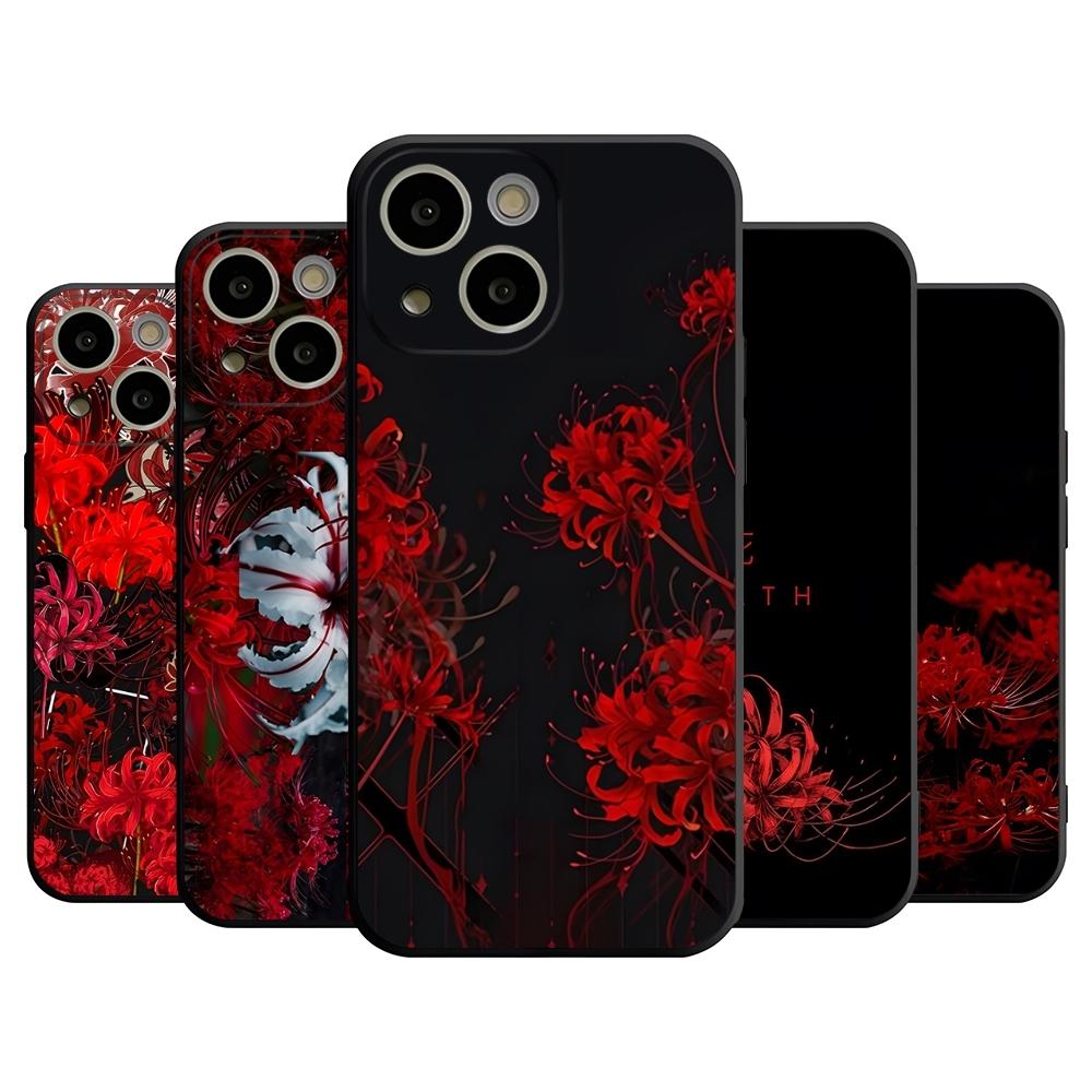 Красный Паук Лилия Цветок Ада Чехол для Телефона Для 17 Pro Max Для Iphone 14 16 Pro Max 12 15 11 13 Pro Xr X Xs 8 7 Plus Задняя Крышка