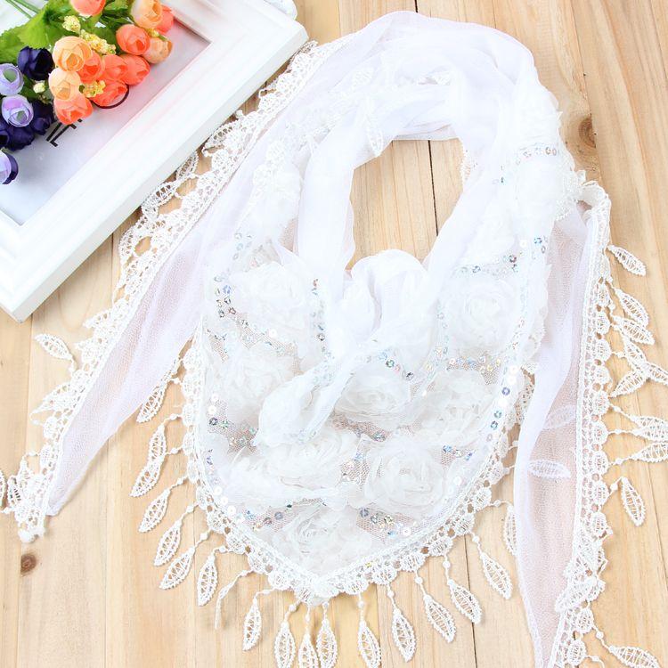 Дамская шаль, осенние и зимние шарфы, треугольные шарфы, вышитые кисточки, теплые шарфы, шелковые шарфы и платки для головы