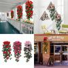 Easy Maintenance Artificial Rose Stem Wall Hanging Garlands For Home Wedding Outdoor Decoration Decorative Flower