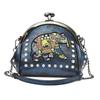 Embroidery Elephant Bag Lock Shell Bags PU Leather Chain Women Shoulder Crossbody Bag Insert Diamonds Women's Handbags