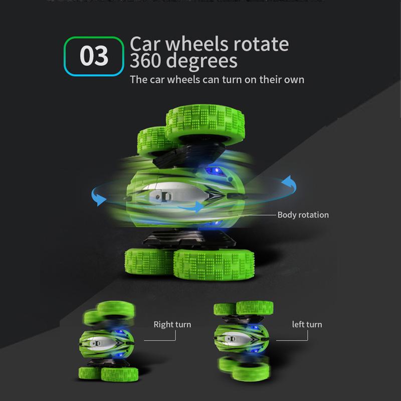 2.4G Stunt Turbo Chargeable Remote Control Car 360 Degree Twister RC Car Vehicle