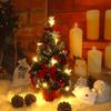 40cm Christmas Tree With LED Lights Christmas Decorations Desktop Ornament Artificial Christmas Tree Home Bedroom Party Decor
