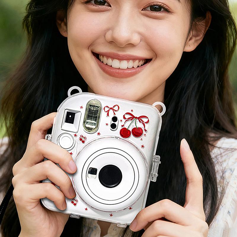 Прозрачный чехол-сумка для камеры Instax Mini 12, защитный чехол для переноски, без плечевого ремня, Кристальный чехол-хранилище из ПК