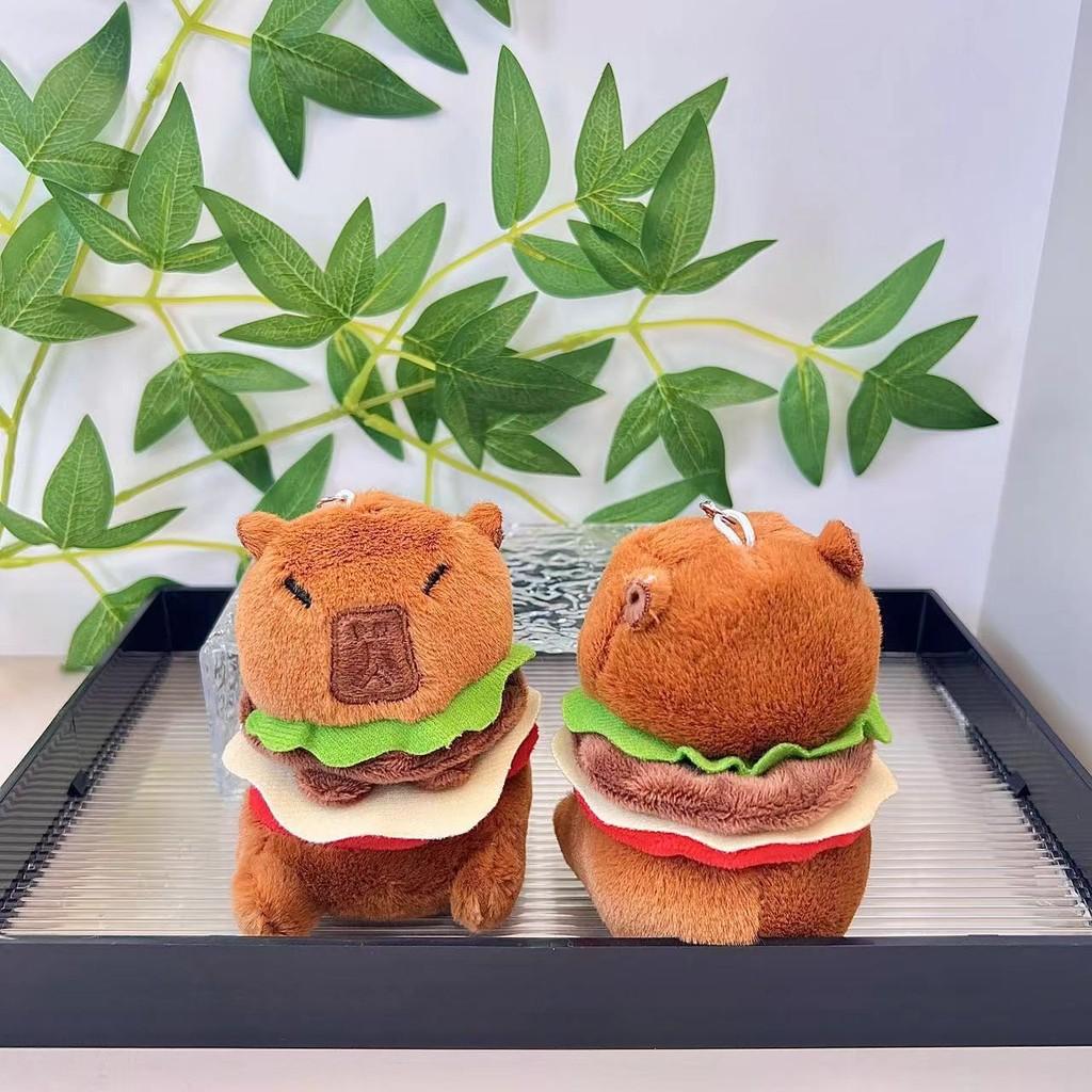 Забавный плюшевый брелок-капибара, красочный дизайн животного, идеально подходит для украшения детской комнаты или сумки