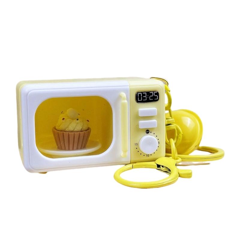 Реалистичный брелок-микроволновка для ролевых игр, подходит для телефонов, развивающая игрушка с вращающейся ручкой и светозвуковыми эффектами