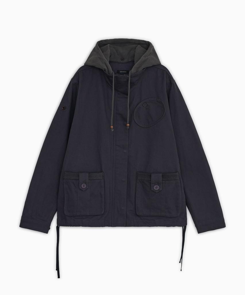OHESHIO Round Pocket Fishtail Jacket, Navy