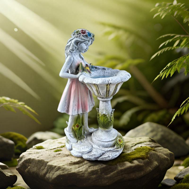 European Style Solar Garden Fairy Resin Ornament