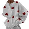 and Winter New Embroidered Heart Sweater for Women, Popular on Social Media, European and American Style Knitted Pullover, Cross-Border Amazon Ins