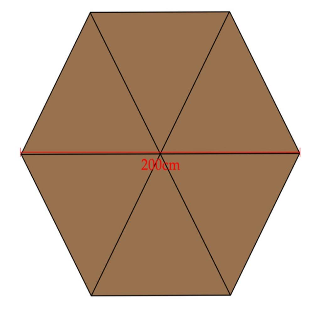 Shop Outdoor Round 2m 6 Arm Patio Sun Umbrella Parasol Canopy Replacement Cover Sunshade Umbrella