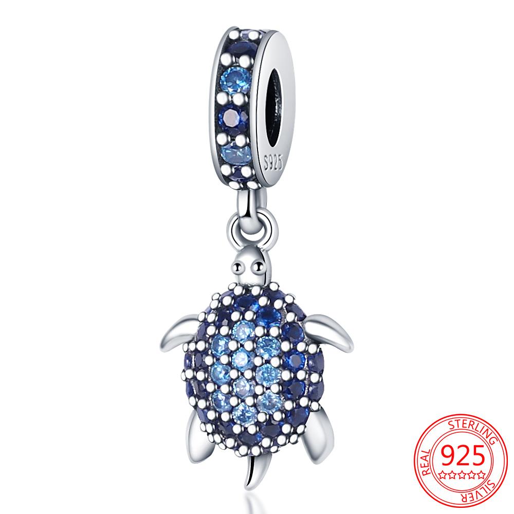 Серия Мир Океана Морской Синий Черепаха Морская Звезда Краб Осьминог Шармы Бусина Подходит Браслет Медь DIY Ювелирное Изделие Подарок