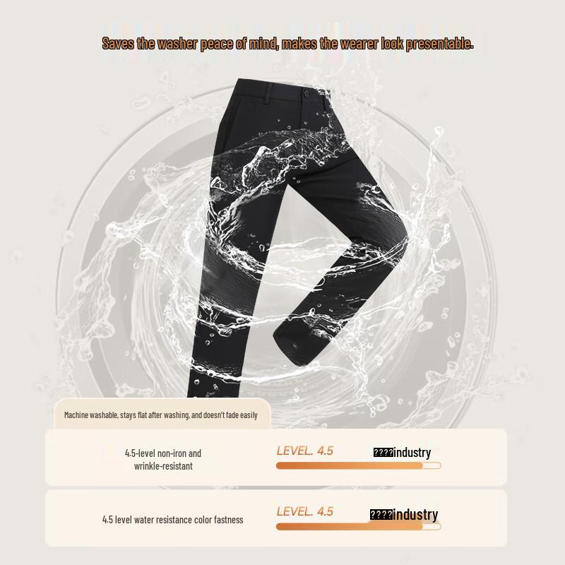 Мужские повседневные брюки Langdeng из хлопка, прямые, без складок