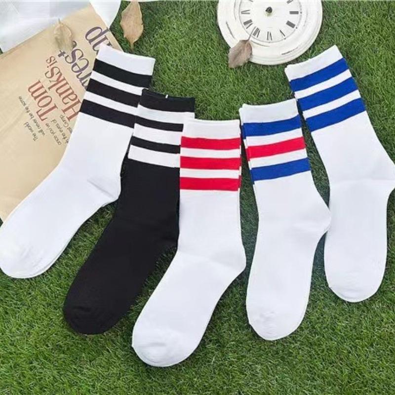 Новые мужские/женские хлопковые носки с тремя полосками, ретро, олдскул, скейт, длинные, короткие, белые, черные, зимние, классные