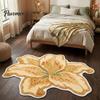 Decorative Lily Shape Rug Floor Mat, Absorbent Velvet for Bathroom And Entrance, Non-slip Safe Elderly Kids Flower Bedroom Dressing Table, Soft