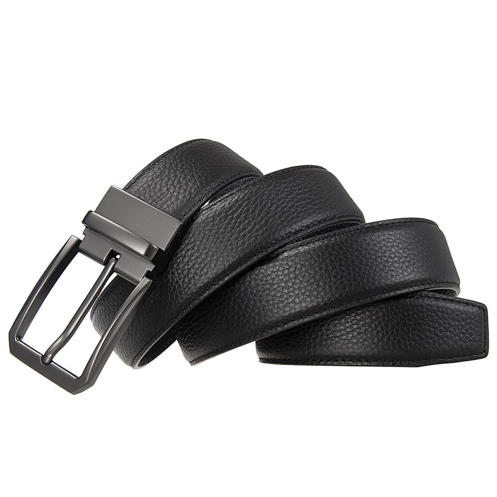 1 шт. Модный и модный перфорированный ремень, ремень из коровьей кожи первого слоя, мужской ремень с пряжкой Qin Ly35-35938-5