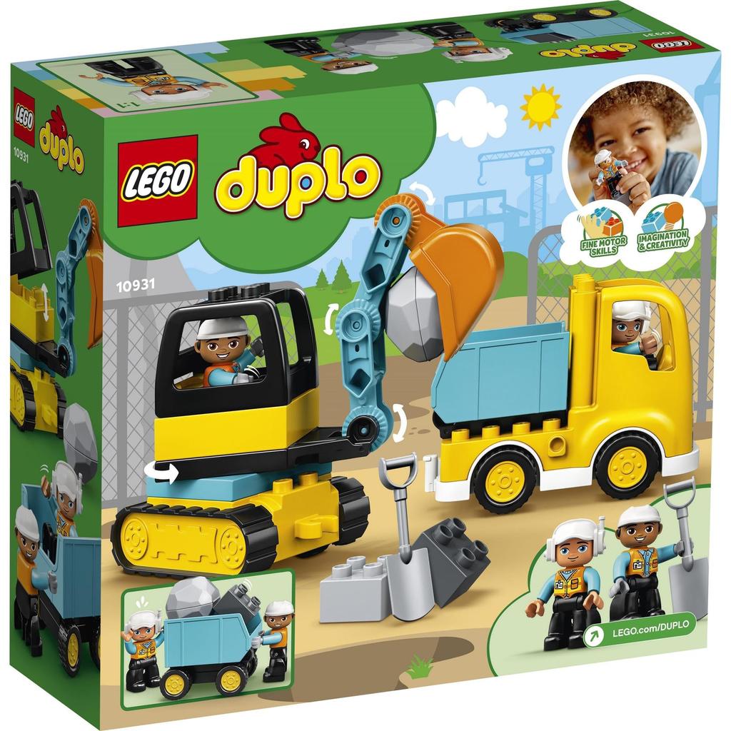 LEGO Duplo Truck and Excavator Toy Present Birthday Block Educational Christmas Boys Girls Children 1 and a Half Years 2 Years Old 4 Years Old Infant