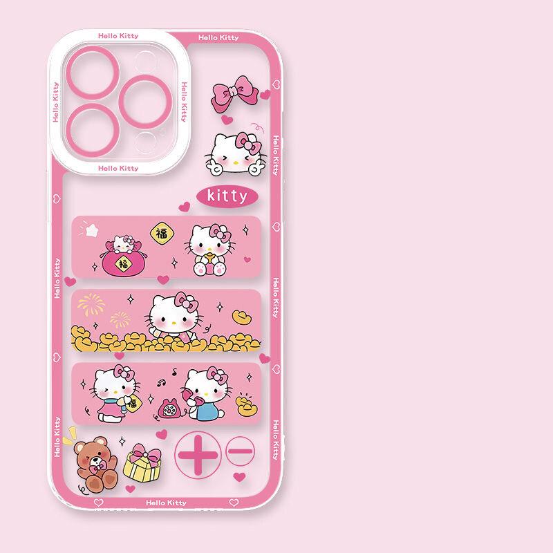 Cute Hello Kitty Transparent Casing For Xiaomi Redmi Note 15 Pro 15C 5G 14C Note 14 13 12 Pro Plus 13C 12C A5 5G 4G Case Cover