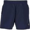 Logo Patch Wrinkled Elastic Mid Waist Swim Shorts Men Swim Shorts Dark-Blue K1S15B100009S0043-V0020