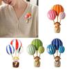 Cartoon Hot Air Balloon Brooch With Little Girl Lightweight Alloy Pin Decorative Accessories For Jackets Bags Hats