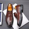 Деловые туфли-лоферы Мужские туфли из натуральной кожи Повседневные деловые туфли Ретро-обувь на плоской подошве Мужские мокасины для отдыха Вечерние туфли-лоферы