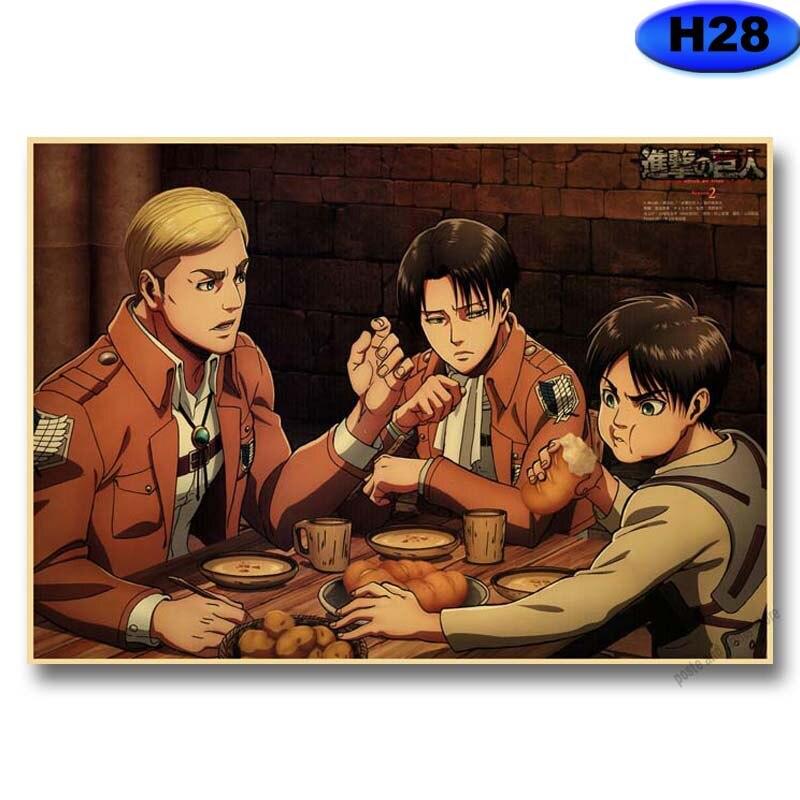 Attack On Titan Season 4 Poster Retro Kraft Paper Posters Prints Anime Decor Home Living Room Bar Art Painting Wall Stickers