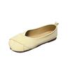 Fashion Women's Casual Slip On Ballet Flats Ladies Fashion Soft Leather Loafers 2025 Autumn Nursing Cute Shoes Comfort Elegant Round Toe