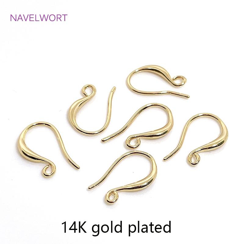 Материалы для изготовления серег Позолоченные 14K Швензы для серег Металлическая латунная проволока для серег DIY Аксессуары для изготовления модных украшений Оптом