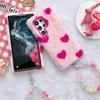 Милый браслет с сердечками и ремешком, плюшевый чехол для телефона Samsung S23 S22 S21 Ultra A73 A53 A33 A23 A13 S10 S9 S8 Plus S10 5G/Redmi/iphone 14 13, мягкий чехол