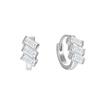925 Sterling Silver Fashionable Geometric Rectangular Zircon Stud Earrings Classic Party Charm Silver Jewelry For Women Gifts