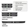 Car Carbon Fiber Door Sill Anti-Scratch Guard Sticker Accessories For Skoda Kamiq MK3 Roomster Rapid Kodiaq Karoq Fabia Enyaq ahd631