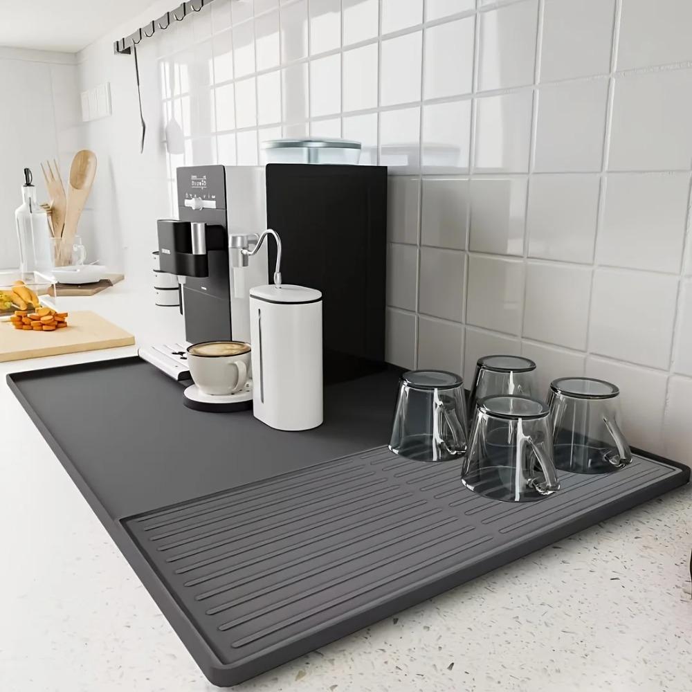 Wear-resistant Silicone Coffee Machine Mat Non-Slip Countertop Protector Mat  Kitchen