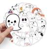 50 Cartoon Ghost Stickers for Halloween DIY Skateboard & Water Cup Decoration