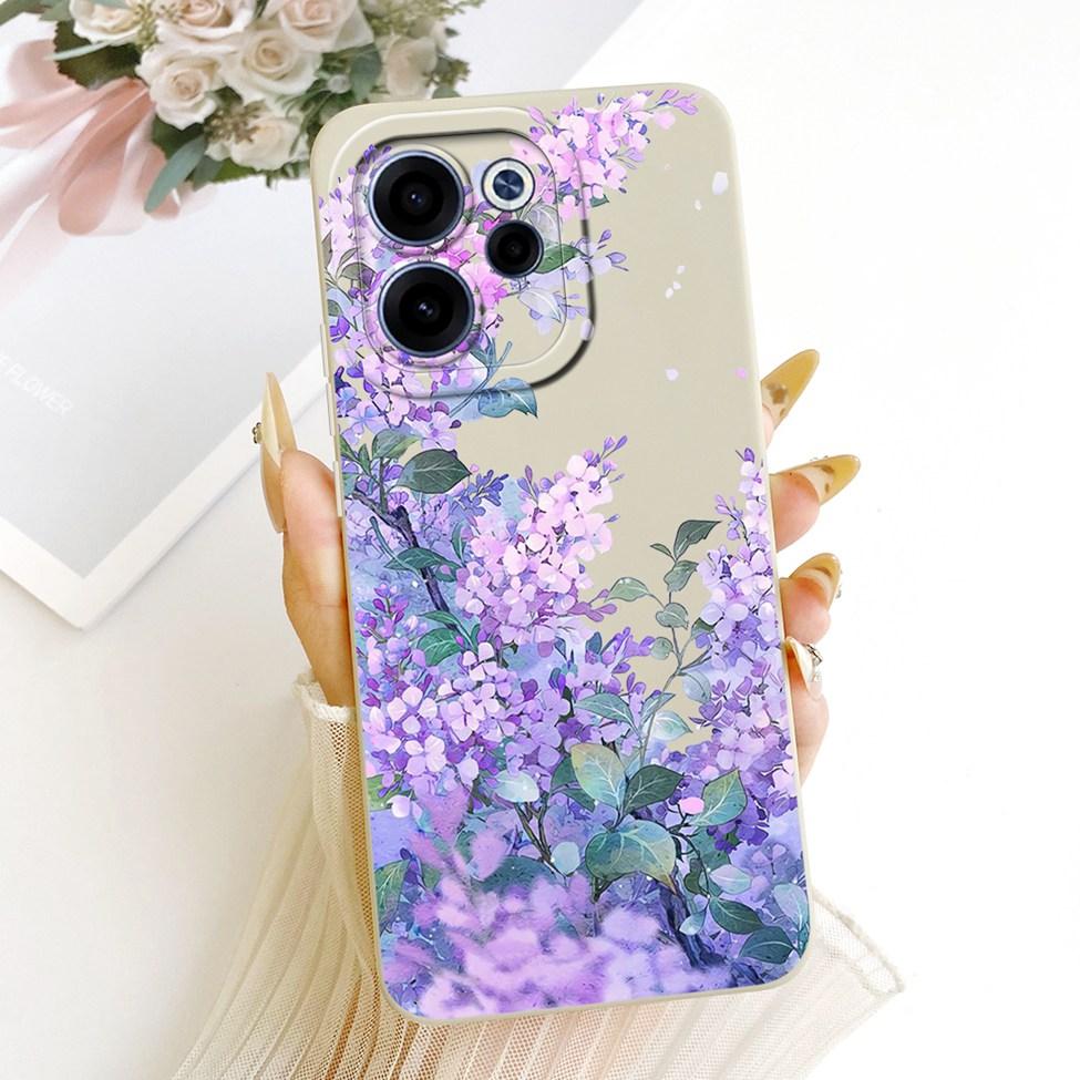 Чехол для телефона Oppo CPH2801 Для Oppo Reno 15F Силиконовый Чехол Роскошный Модный Цветы Кавайный Милый Расписной Чехол Для Oppo Reno15 F