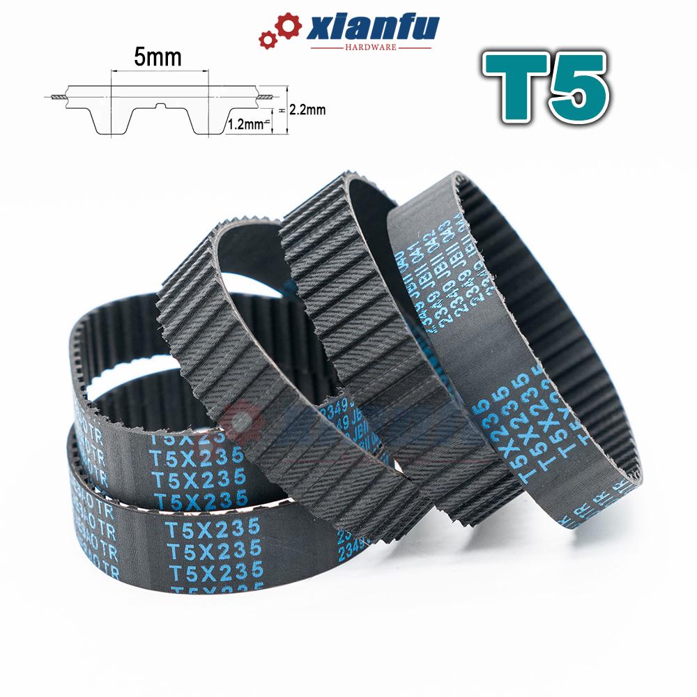 T5 Type Timing Belt Rubber Closed Loop Perimeter 550 555 560 565 570 575 580 585 590mm Width 6~40mm Trapezoidal Tooth CNC Drive