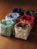 Portable Travel Drawstring Teacup Bag Japanese Style Cotton Cloth Tea Pot Cup Organizer Velvet Fabric Storage Bag