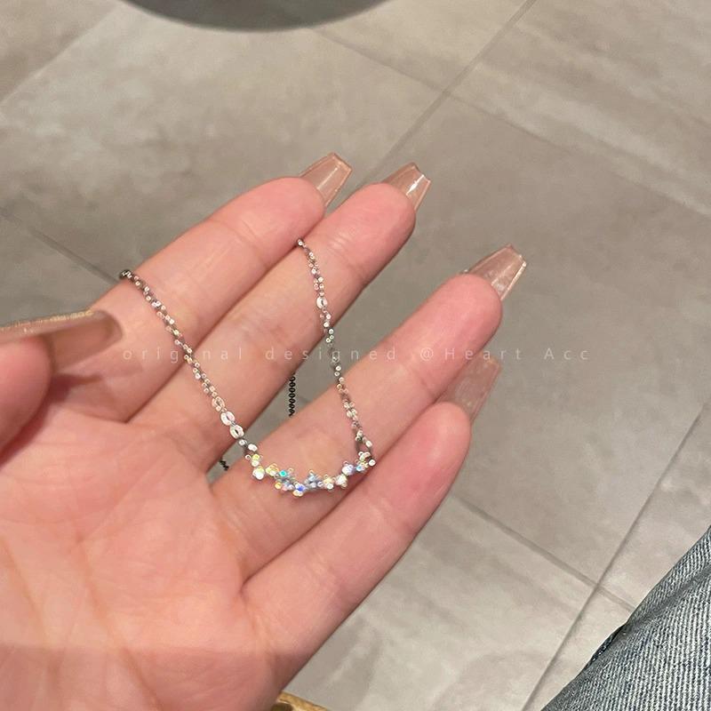 Shining Star S999 Sterling Silver Versatile Clavicle Necklace - Fashionable Cold Style Jewelry, Perfect Christmas Gift